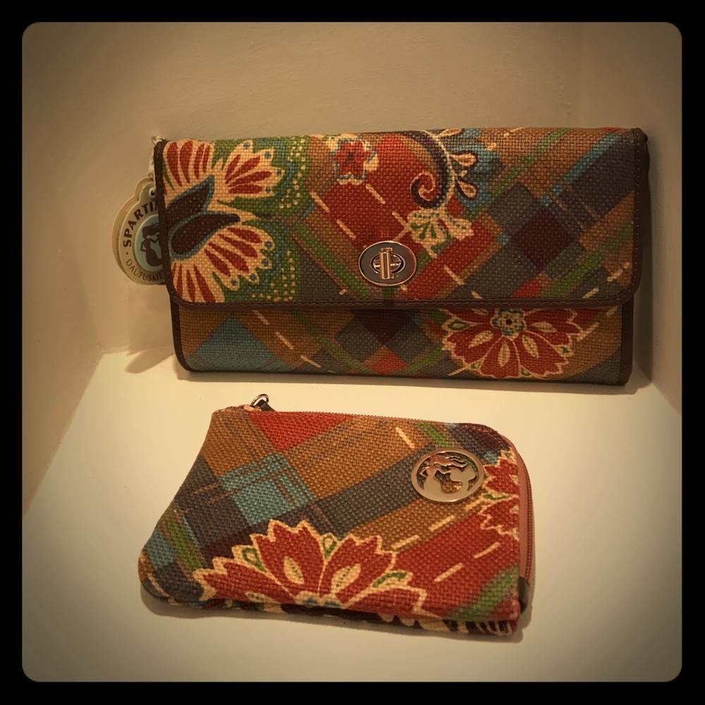 SPARTINA Clutch and Matching Coin/Card Pouch - FINAL MARKDOWN!!